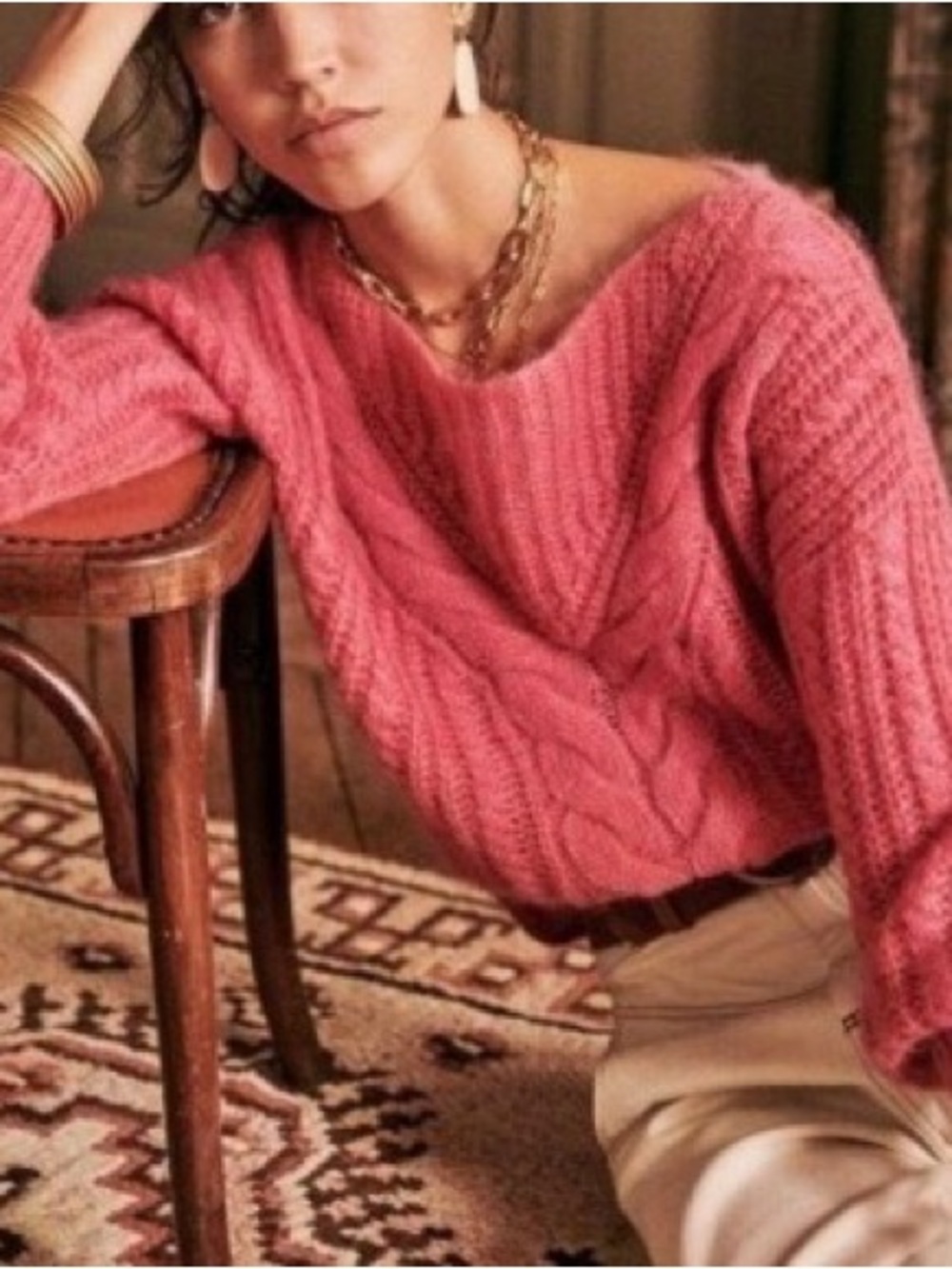 RARE - WORN TWICE: Sézane Marius Jumper Rose Blotter